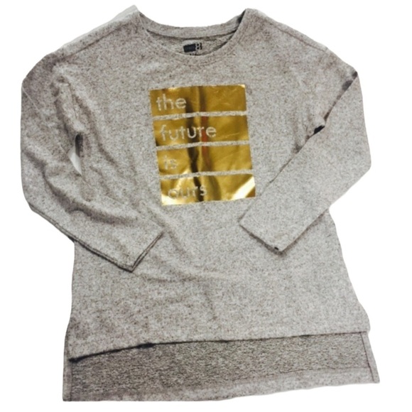 Crazy 8 | Graphic Long Sleeve Top Girls Medium 7-8 New With Tags NWT - Picture 1 of 10